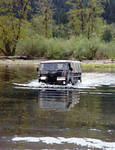 Forward Control going for a swim