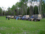 Taking a break in another meadow while looking for the Bonaparte River crossing.