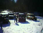 At the start of the snow.