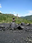 Matt with the smokestack in the background.
