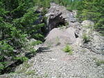 Unidentified mine alongside the VV&E rail bed.