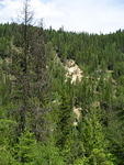 Looking across at the open pit of the Rock Candy mine.