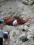 The mineshaft goes 90 feet deep and created a nice cool draft on a very hot day.