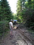 Don inspecting the progress.