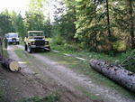 Clear path to the campground on 8 Mile Flats.