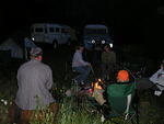 Around the campfire Saturday evening.