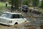 Fording LR's attached  front & rear