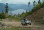 Climbing away from Adams Lake
