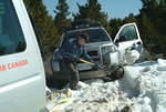 Take off the Freelander wheels & drag it like a sled???
