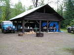 The shelter kept the torrents off most of us.