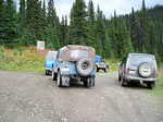 Embarking on Yank's Peak snowmobile trail.