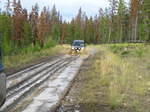 Some really slick mud on the way to Scum Lake.