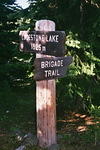 One of the few undisturbed trail markers