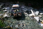Exiting creek up the other side