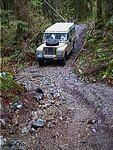 Sean wheeling up the gravel