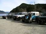 Pre line-up at Stave Lake Dam - just waiting for Bill, Bernie & Chris.