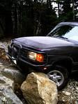 Who put that rock there? Good thing the Disco's hazard flashers were working today.