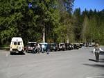 Re-grouping in the Othello Tunnels parking lot.