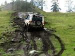 Paul tries the hill again... still pelting rain.