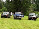 A bit of everything - a Range Rover, a Defender 90 and a Discovery.