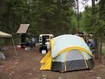 Rover Camp at Copper Creek, showing Camp Armstrong/McEachern/Nyland with their tent that had 'rooms'.