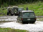 Andy & Bailey Deane in the big puddle heading up to Placer Lake.