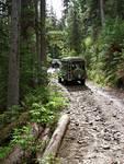 Bernie's D110 heading up the hill to Placer Lake. A bit tricky in places it was.