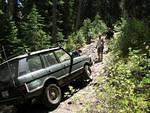Finally... the winch is in action for Andy to get up and out.