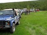 Gathered at the bottom of the meadow hill. 2004 NWC had the drivers coming down this hill in the middle of the night. Yikes!