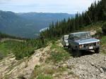 Looking back over the Rangy & Series. We left Stuart's truck in the trees so as not to burn out the clutch.