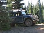 Camp Ulansky. Ryan usually has his roof-top tent on - this trip he still went up top, but slept under the stars instead.