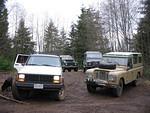4 Land Rovers and a Jeep Cherokee made it for the New Year's Day drive