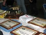 Awards display table.
