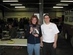 A very suprised & grateful yours truly accepting an award for production of the Roiver-Lander newsletter.