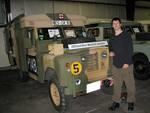 Drew Swan with his fully restored Series II Ambulance.