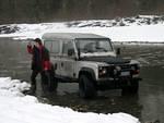 A very cold Scott, who had been up to his waist in the icy river says his truck will live.