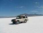 Dave on the Salt Falts. No land speed records set here!