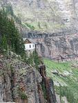 Power station perched on the edge, just like we are. Black Bear Pass.