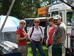 Rover talking with visitors