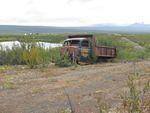 Old trucks near the wildlife check in station