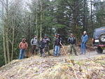 The crowd looks on at some of the tricky spots... (every 200 yards!)