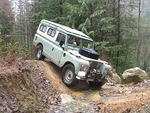 Shawn showing that the older trucks can easily traverse this kind of terrain