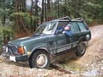 Slowly up and out...with a little rear end scraping...