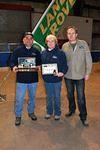 Rover-Landers of BC President Andy Deane & Mrs. Debbie McEachern present the Jim McEachern Memorial Award to out-going Vice President Pete Lembesis
