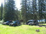 Getting Hot, everyone grabbing some shade Mud Lake North Rec site - August 2012 036