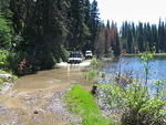 Flooded road skirting Lower Mud Lakes July 2013 037