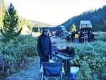 Day 3 - A chilly breakfast at Davey Jones Creek - waiting for the sun to come up!