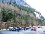 Meeting & airing down tyres under the Chief in Squamish
