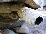110 exhaust with a coating of Placer mud ...