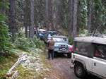 Lining up to hit the road.